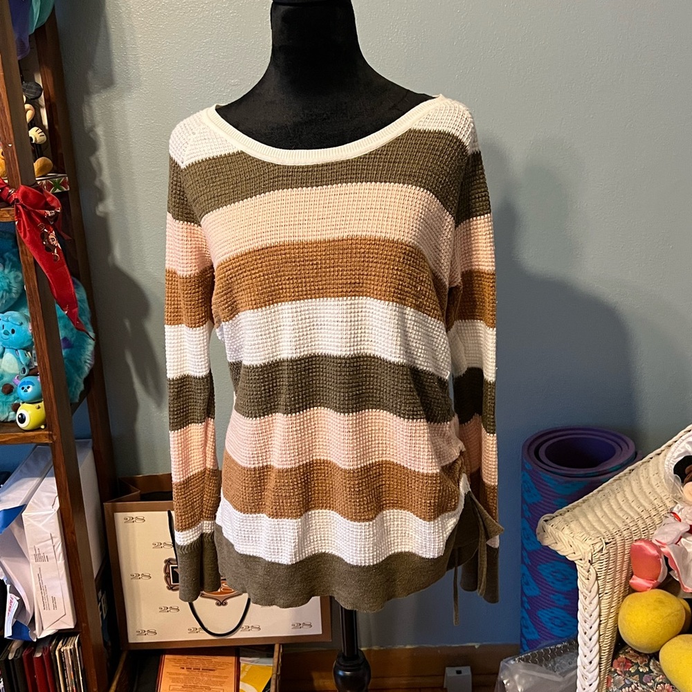 Striped Multicolor top sz med